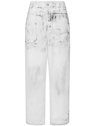 Moschino Distressed-effect Jeans In White