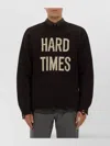 Moschino Distressed Ribbed Sweater With Cuffs And Hem In Black