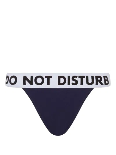 Moschino Do Not Disturb Briefs In Blue