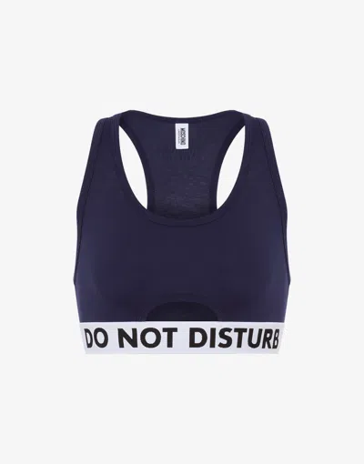 MOSCHINO DO NOT DISTURB CROP TOP