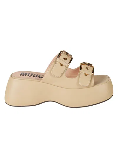 Moschino Sandals In Beige