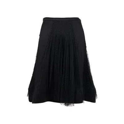 Moschino Dotted Lace Skirt - '10s In Black