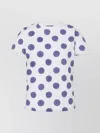 Moschino Organic Jersey T-shirt Biro Polka Dots In Blue