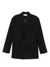 Moschino Double-breasted Acetate Jacket In Black