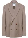 Moschino Jacket Embossed Patch Pockets In Brown