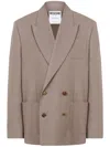 Moschino Jacket Embossed Patch Pockets In Brown