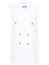 Moschino Double-breasted Blazer Gilet In White