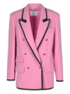 Moschino Double-breasted Blazer In Pink