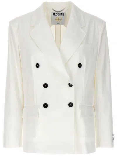 Moschino Double-breasted Blazer Blazer And Suits White