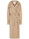 Moschino Notched-lapel Trench Coat In Beige