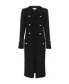 Moschino Single-breasted Long Coat In Black