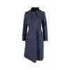 Moschino Double Breasted Coat With Panel - '10s In Blue