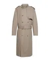 Moschino Double-breasted Loose-fit Coat In Brown