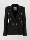 MOSCHINO DOUBLE-BREASTED STRUCTURED SATIN BLAZER
