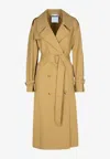 Moschino Beige Polyester Blend Coat In Beige