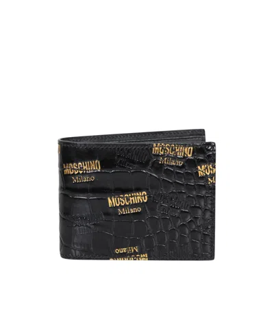 MOSCHINO MOSCHINO EMBOSSED BI-FOLD WALLET