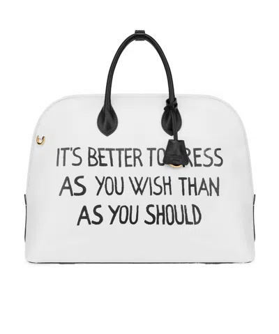 Moschino Double Handle Tote Bag In White