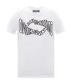 Moschino Double-logo Graphic T-shirt In Black