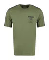 Moschino Double Question Mark Cotton T-shirt In Green