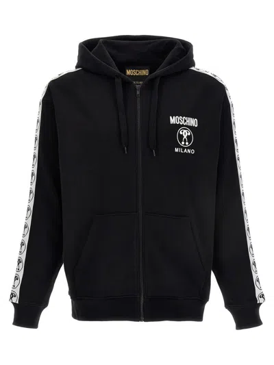 Moschino Double Question Mark Hoodie In Multicolor