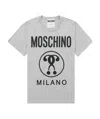 Moschino Double Question Mark Plain Knitted T-shirt In White