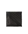 Moschino Double Question Mark Logo Scarf In Black
