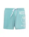 Moschino Double Question Swim Boxer In Blue