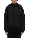 Moschino Men's High-neck Down Jacket With Hood In Black