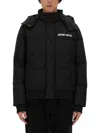 Moschino Men's High-neck Down Jacket With Hood In Black