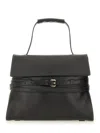Moschino Black Leather Top Handle Bag In Black