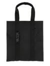 Moschino Rectangular Tote Bag Top Handles In Black