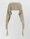 Moschino Draped Cape Gloves Attached In Gray