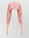 Moschino Draped Cape Gloves Integration In Pink