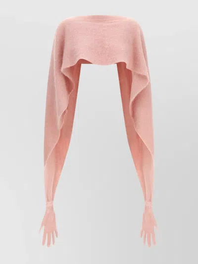 Moschino Draped Cape Gloves Integration In Pink