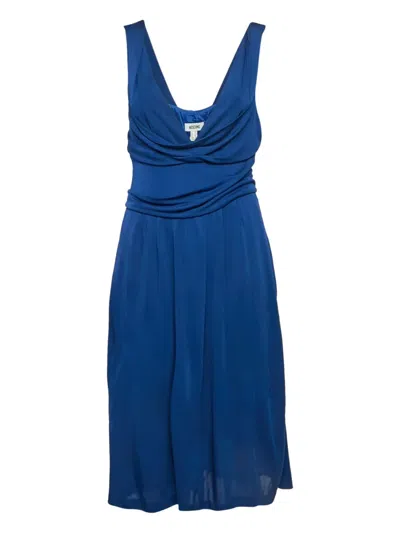 Pre-owned Moschino Draped-detailing Dress In Blue