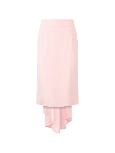 Moschino Draped Midi Skirt In Pink