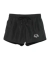 Moschino Laurel Crown Logo Beach Boxer Shorts In Black