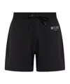 Moschino Swim Collection Drawstring Shorts In Black