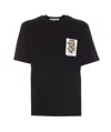 Moschino Crew Neck Graphic T-shirt With Short Sleeves In Black
