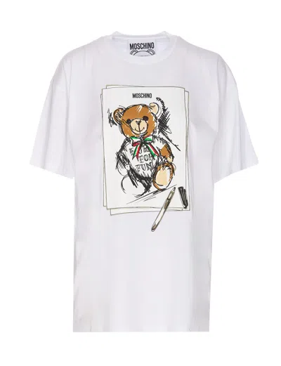 MOSCHINO DRAWN TEDDY BEAR T-SHIRT