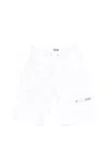 Moschino Drawstring Cargo Shorts In White