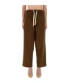 Moschino Brown Wide-leg Corduroy Pants With Drawstring Waist In Brown