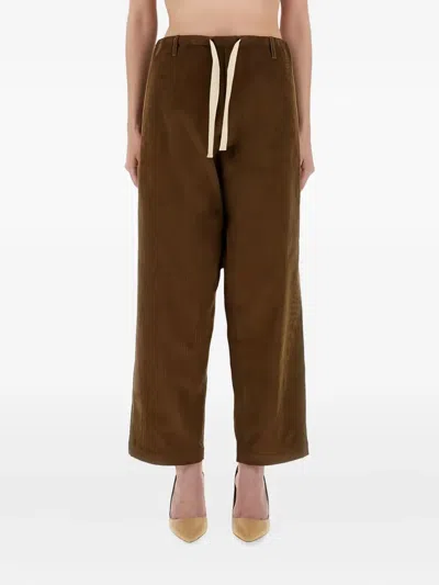 MOSCHINO DRAWSTRING CORDUROY TROUSERS