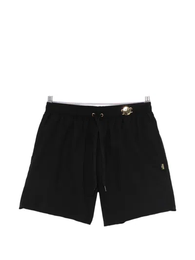 Moschino Drawstring Detail Swim Shorts In Black