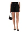 Moschino Drawstring Elastic Waist Shorts In Black