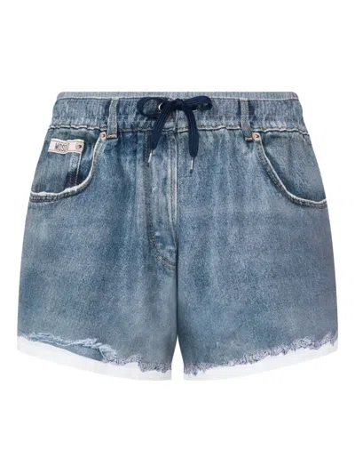 Moschino Drawstring-fastening Swim Shorts In Blue