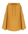 Moschino Drawstring Flared Skirt In Yellow