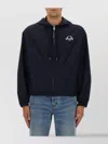 Moschino Drawstring Hem Hooded Jacket With Elasticated Cuffs In Blue