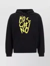Moschino Drawstring Hood Cotton Sweatshirt