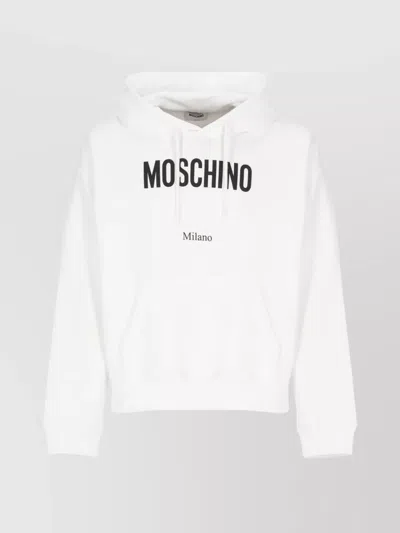 MOSCHINO DRAWSTRING HOODED SWEATER KANGAROO POCKET